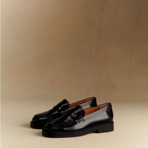 Glossy Black Loafers from Sezane